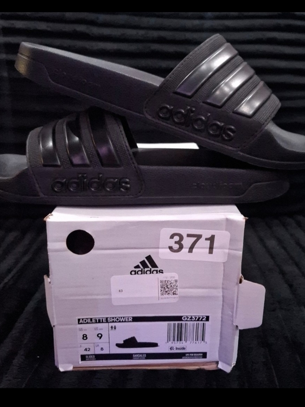 adidas Adilette Shower Slide Sandals - Black